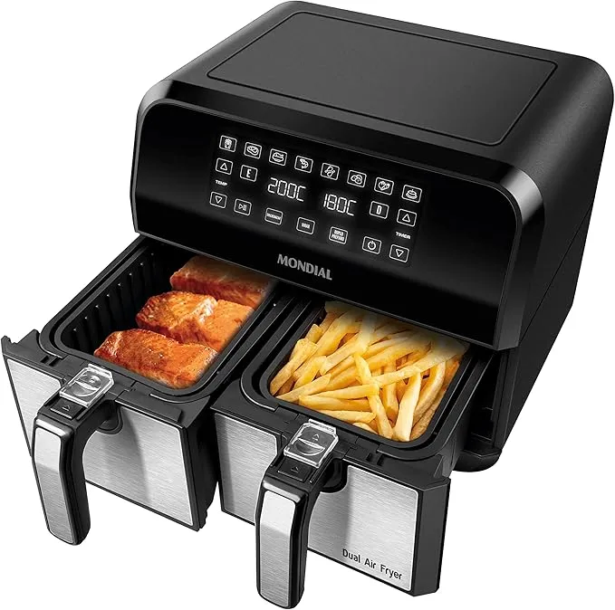 Imagem do leilão Fritadeira Mondial Air Fryer Dual Duplo Cesto 8L