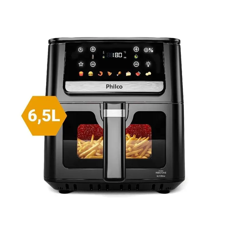 Imagem do leilão Air Fryer Philco 6,5L Visor Glass e Redstone