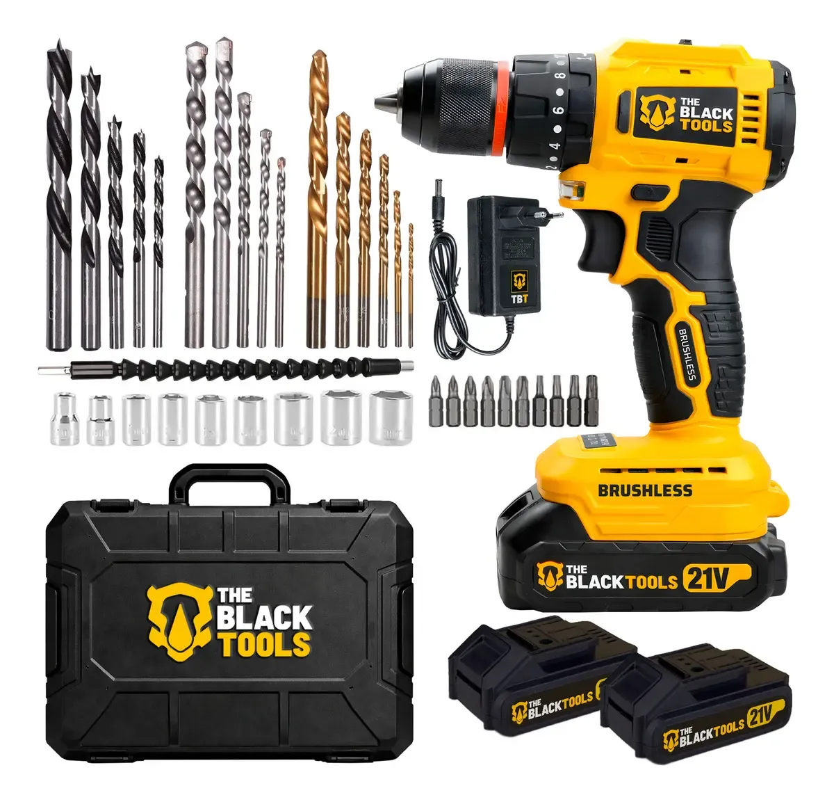 Imagem do leilão Kit Parafusadeira Maleta Brocas E Acessórios The Black Tools