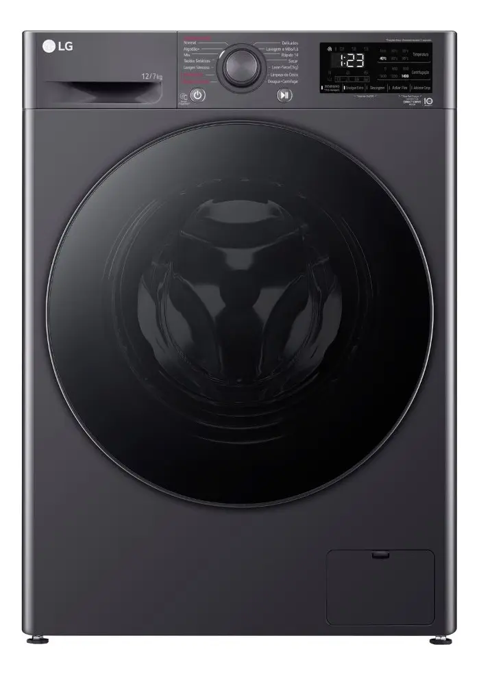 Lava e Seca LG VC5 12kg Titanium com Inteligência Artificial AIDD™